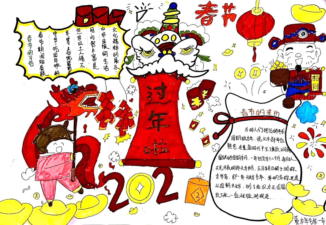 关于中国新年的手抄报 高清好画